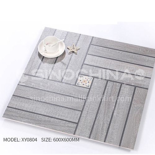 American ceramic tile, retro mold, antique wood grain tile, villa courtyard bumpy non-slip floor   tile-AWMXY0804 600×600mm